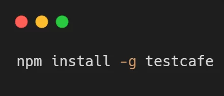 Inštalácia TestCafe