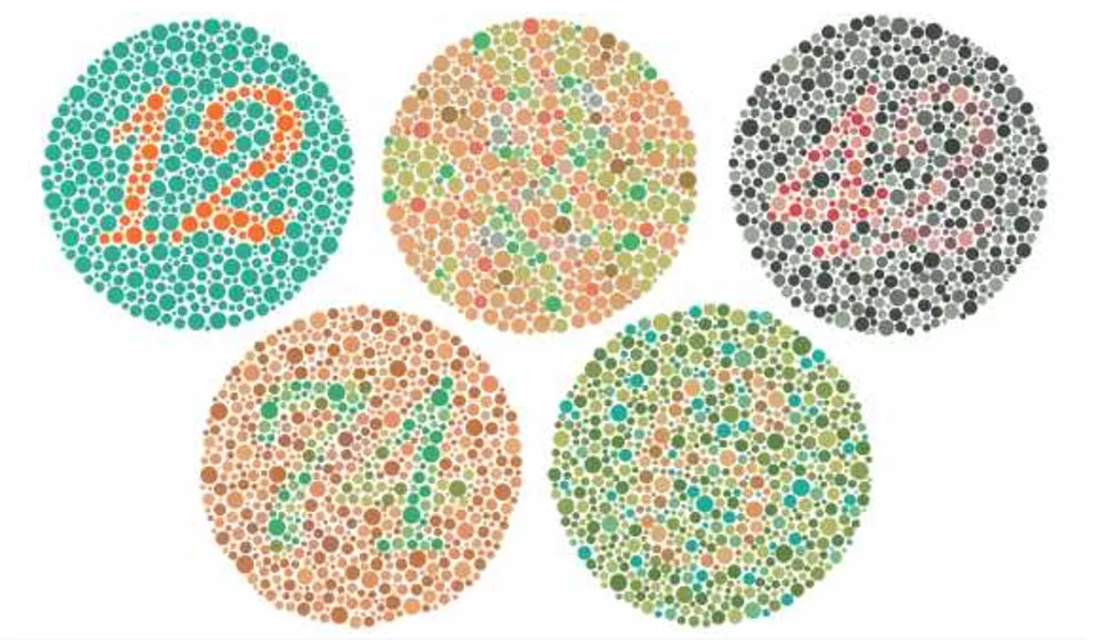 The Ishihara test is a diagnostic method used to detect color blindness, created by Japanese ophthalmologist Dr. Shinobu Ishihara in 1917. Image source: webeyeclinic.com