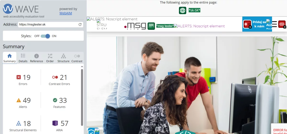 WAVE is one of the most popular tools for accessibility testing.